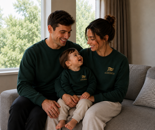 Proudly South African Mens Sweatshirt - Teal (7 working days lead time)