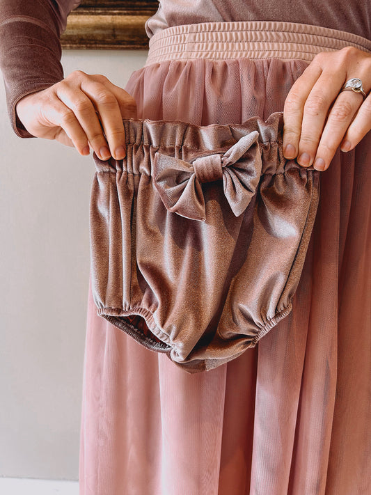 Curtsy Blush high waist Bloomer with bow (accessories sold separately) limited edition