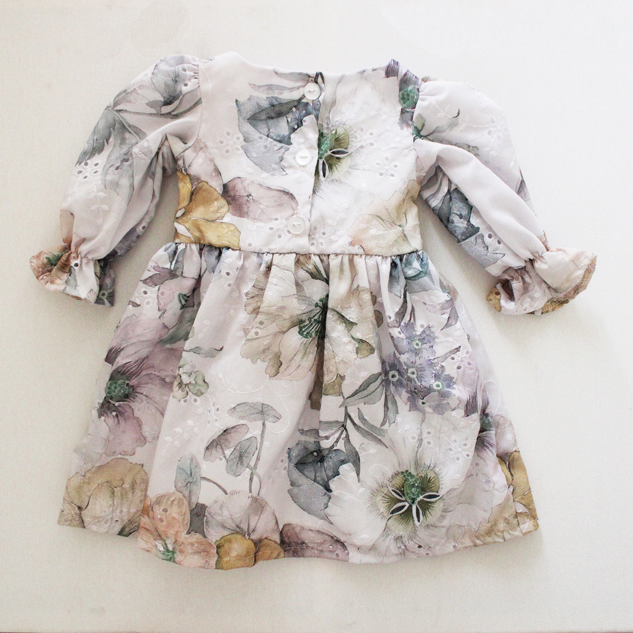 Magnolia Long Sleeve Dress - Anglaise Meadow at Dawn (headband sold separately
