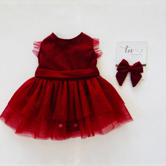Holly Tutu Romper (includes matching headband)