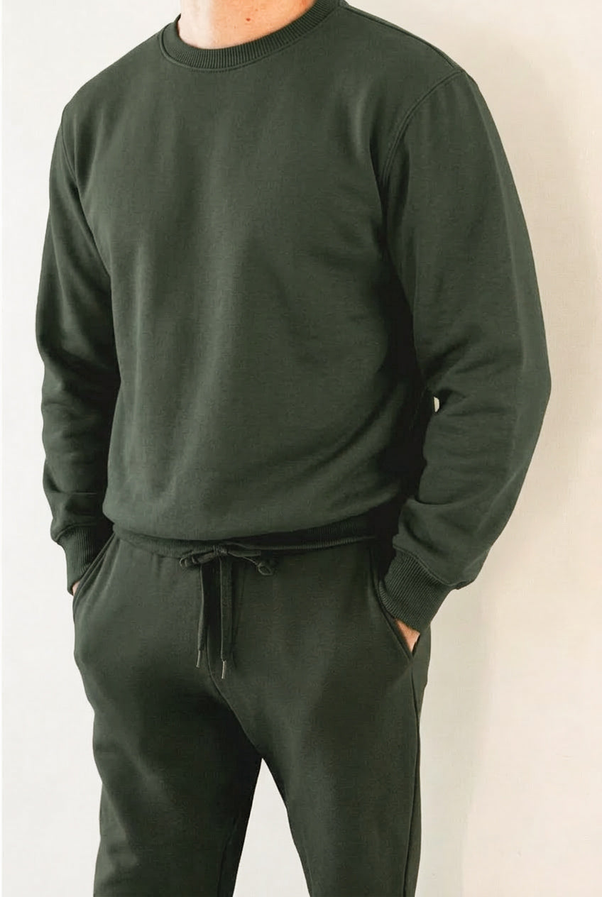 Mens Fleece Sweetpak - Olive Green (sold as a set)