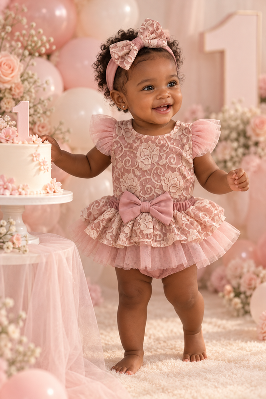 Bow Headband - Blush Pink