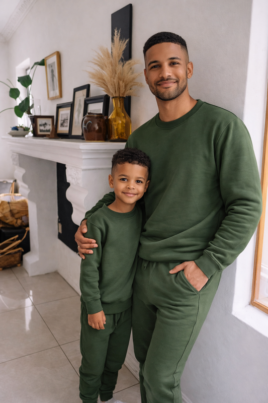 Kids Fleece Sweetpakkie - Olive Green (sold as a set)