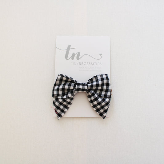 Black/White Checkmate Nylon Headband