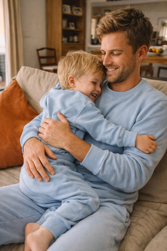 Mens Fleece Sweetpak - Powder Blue (sold as a set)