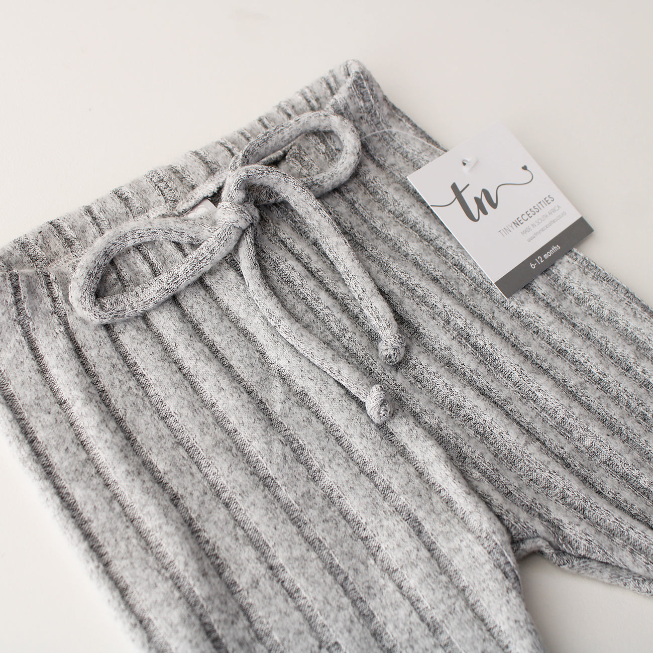 Kids Lounge Wear Leisure Rib Set - Light Grey