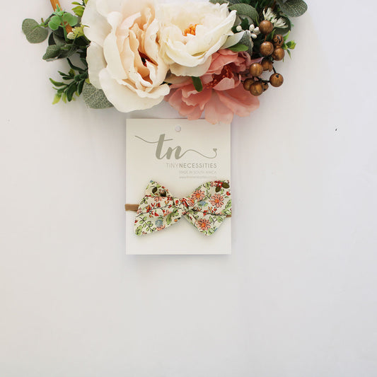 White & Pink Floral Lecoco Headband