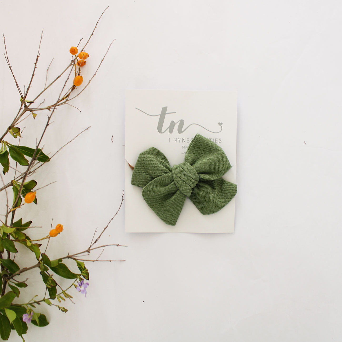 Solid Olive Green Nylon Headband