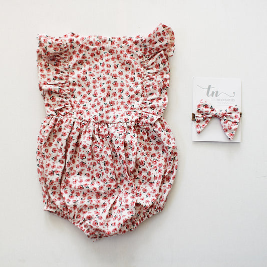 Pink Scarlett Bloom Romper (all accessories sold separately)