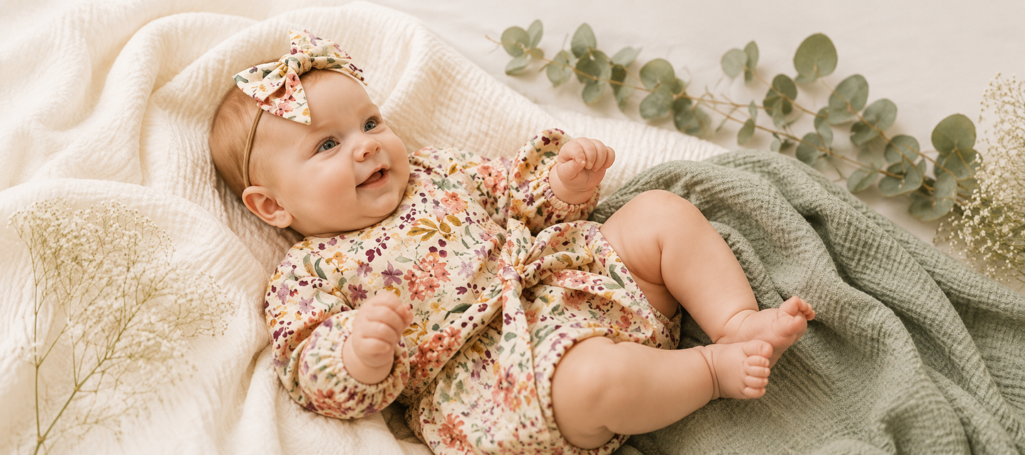 The Whimsical long sleeve Muslin Romper