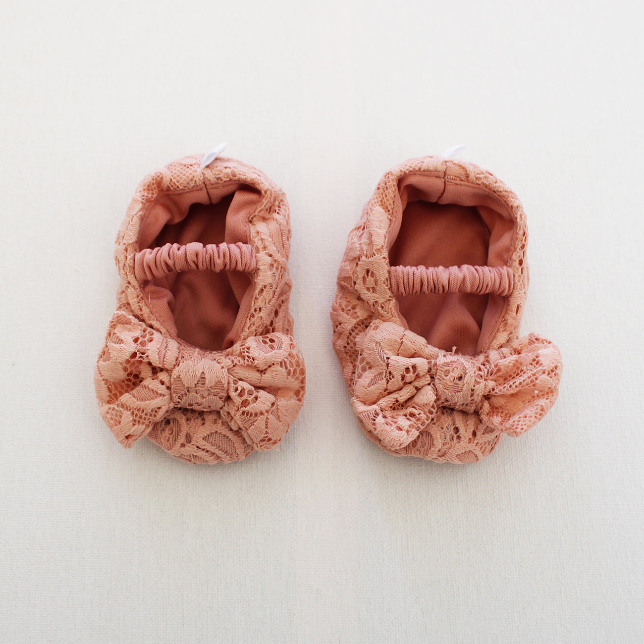 Soft Sole Shoes with bow - Antique Rose