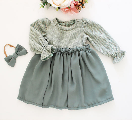 Aurelia Dress - Teal (headband sold separately)