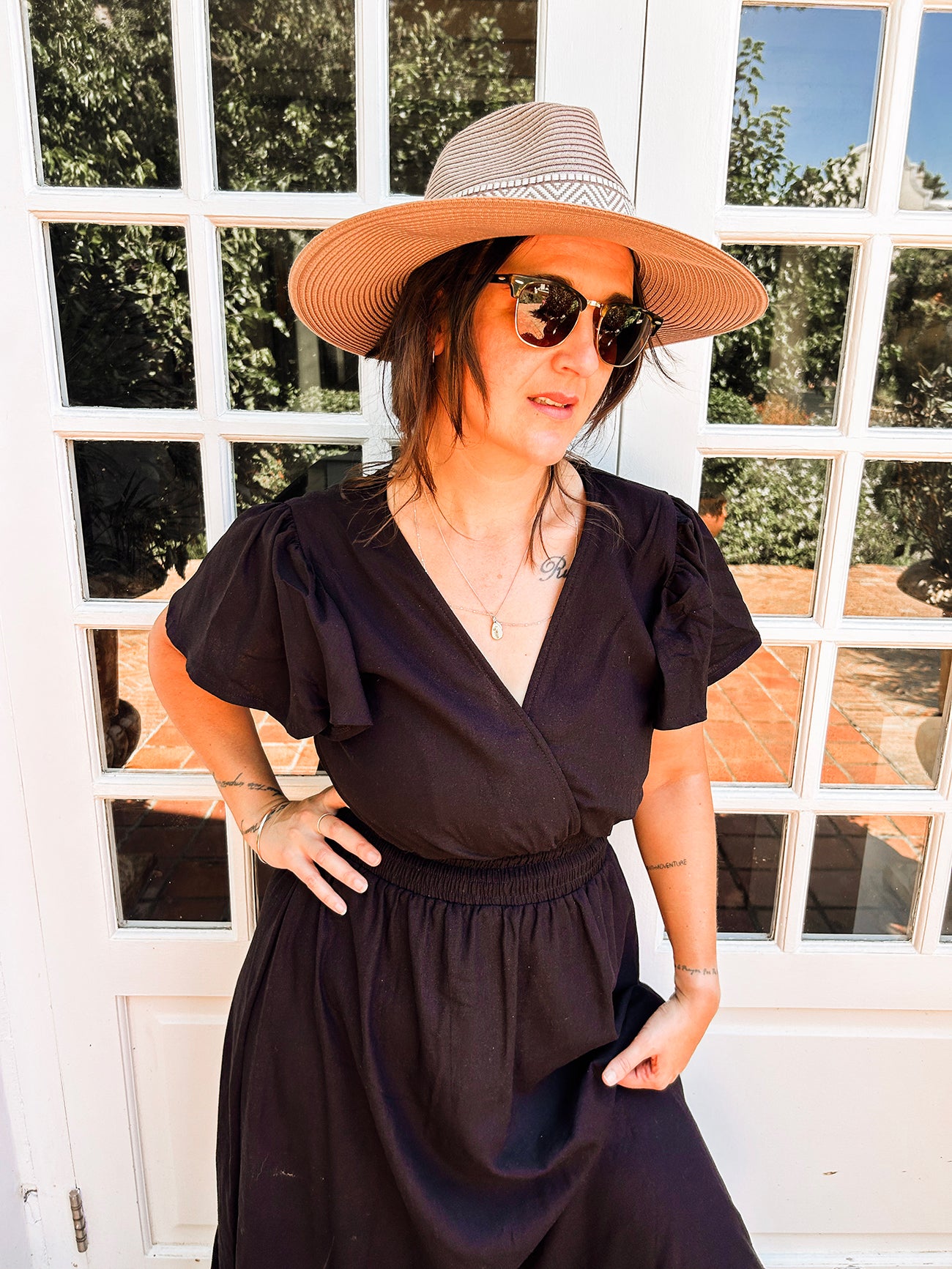 Womens Maxi Tier Dress - Black