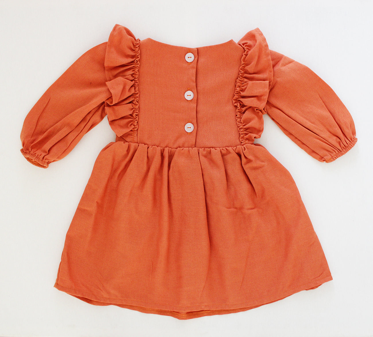 Paisley Long Sleeve Dress - Burnt Apricot (dress or romper option)