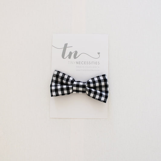 Black/White Checkmate Bow Tie