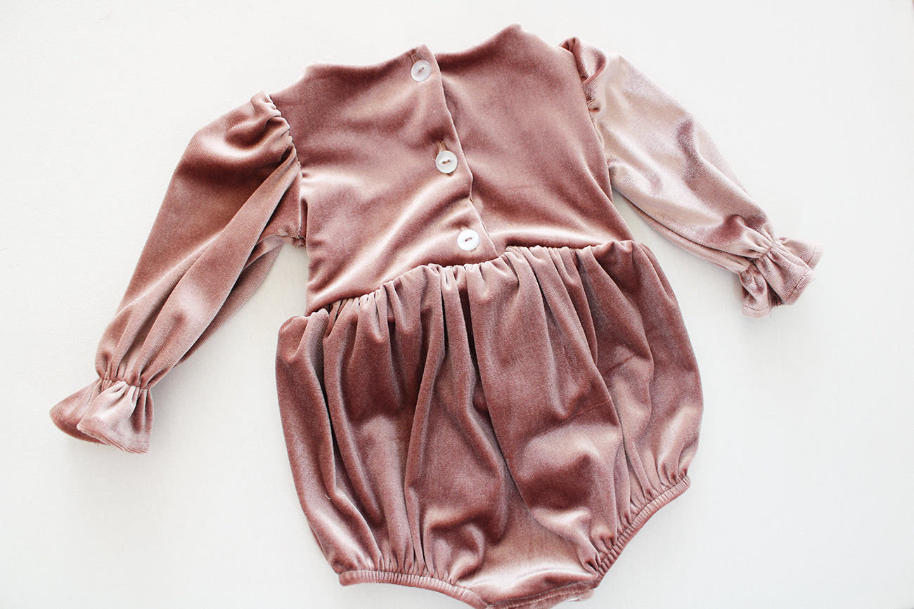 Curtsy Blush long sleeve Romper (accessories sold separately) limited edition