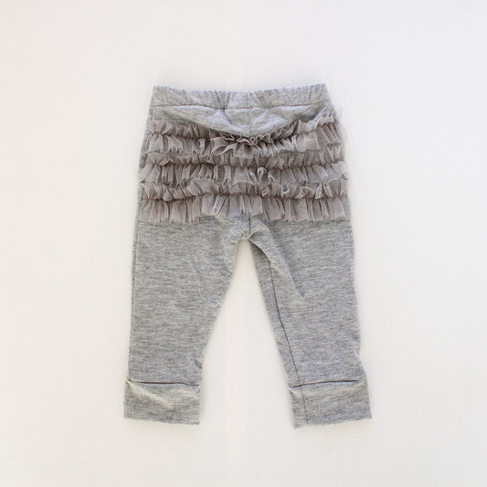 Frilly Bum Tights - Grey Melange (matching onesie/jersey sold separately)