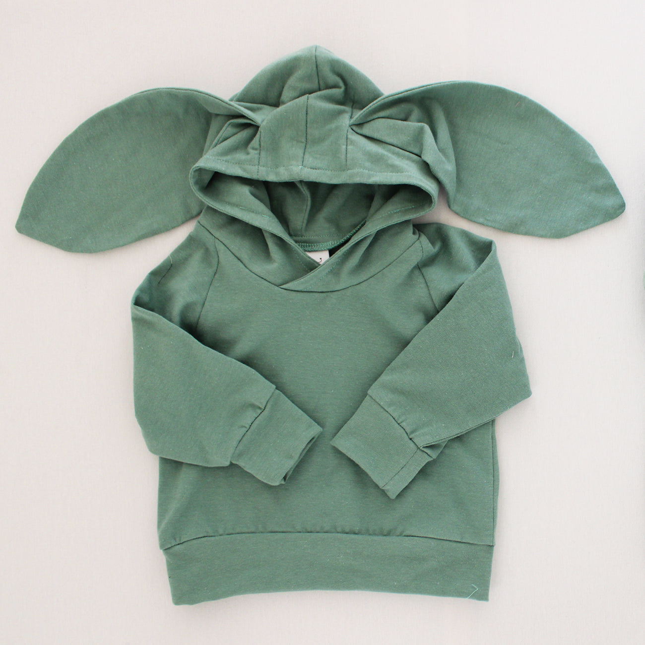 Hooded Bunny Jersey - Sage (matching tights sold separately)