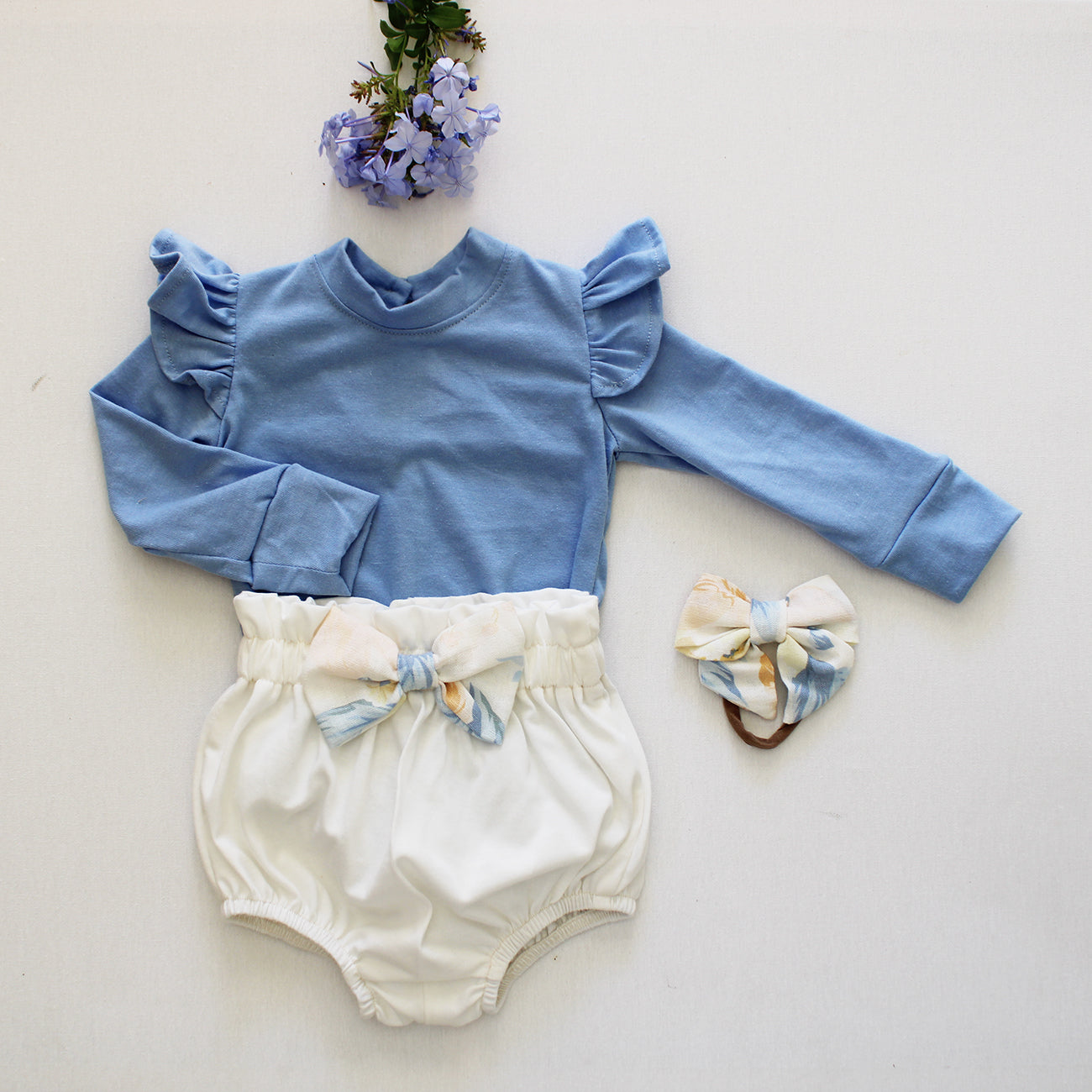 The Golden Fields Bloomer with Bow (onesie + headband sold separately)