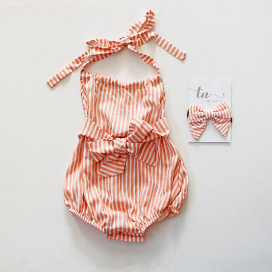 Halter-neck Romper - Ice cream Sundays (headband sold separately)