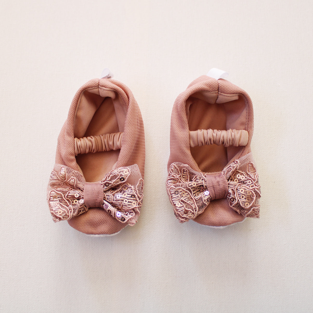 Soft Sole Shoes with bow - Dusty Pink