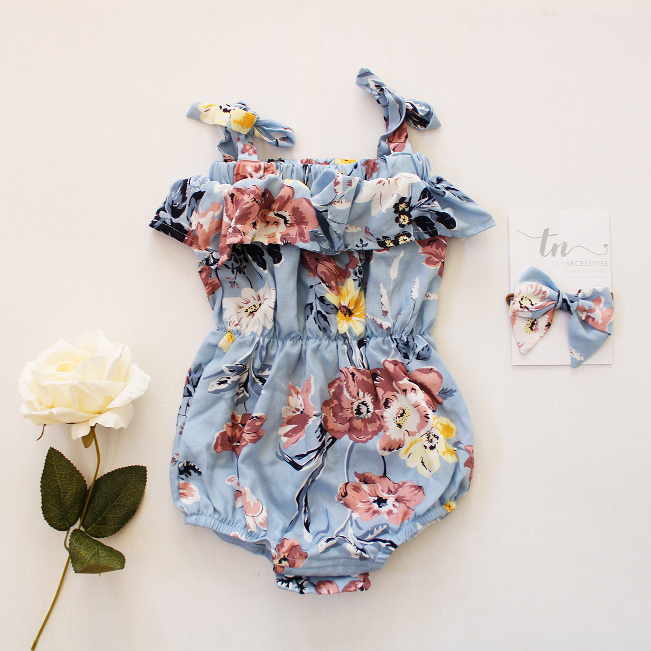 Tie Strap Romper - Blue Ivy