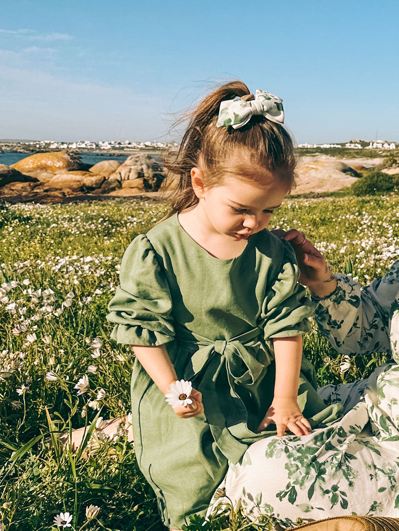Magnolia Long Sleeve Dress - Solid Olive Green