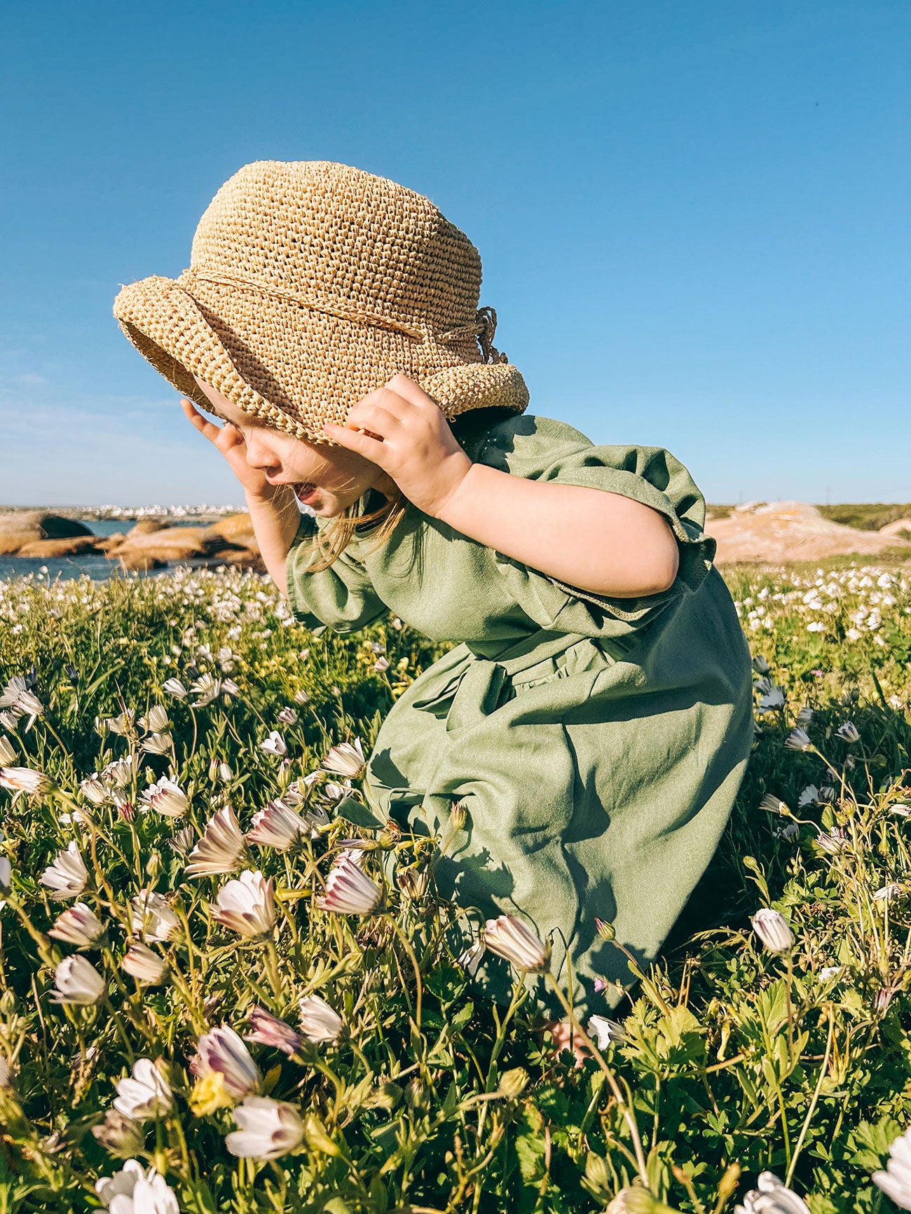 Magnolia Long Sleeve Dress - Solid Olive Green