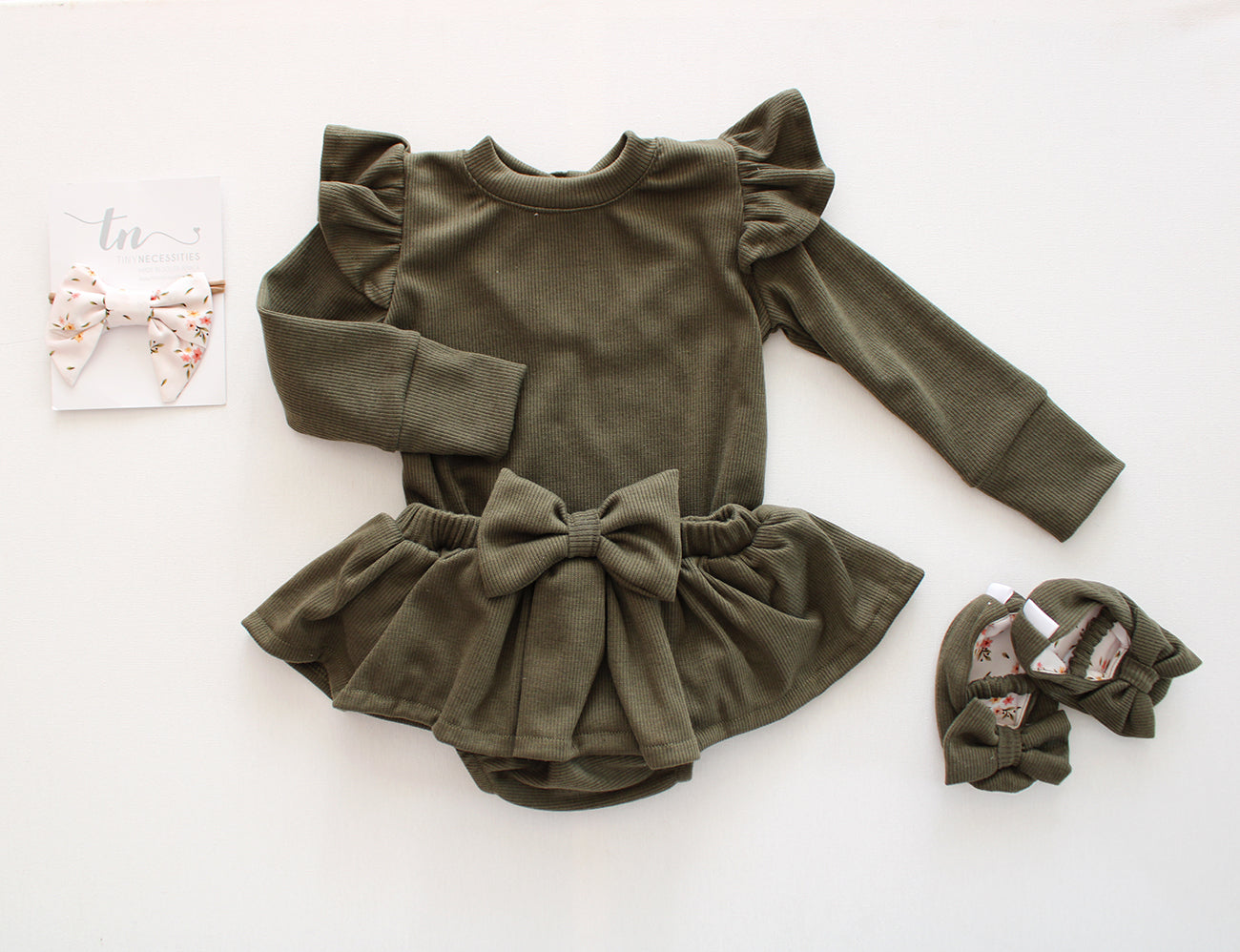 Olive Branch Bloomer with Bow (accessories sold separately)