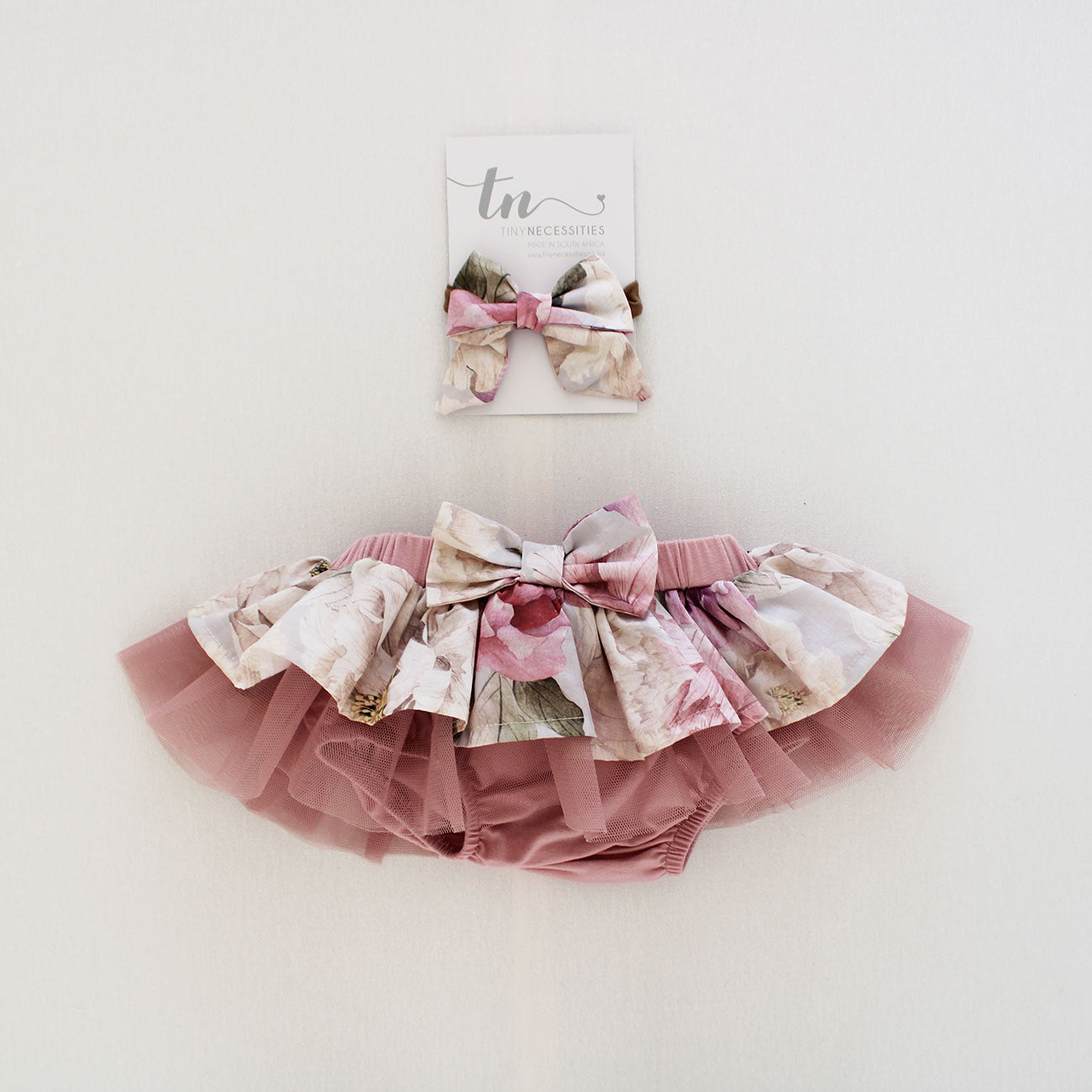 Peonies Tutu Bloomer with Bow (headband sold separately)