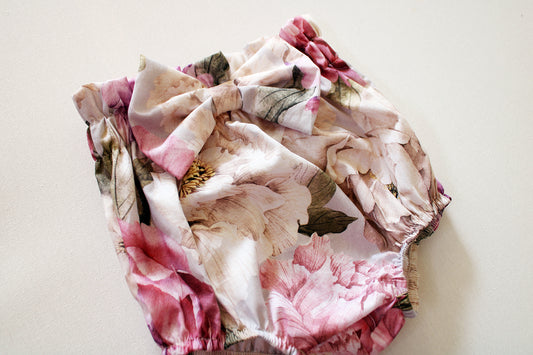 Peonies Bloomer with Bow (onesie + accessories sold separately)