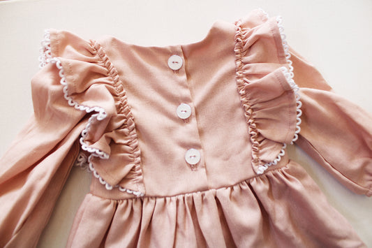 Paisley Long Sleeve Dress - Pink Promise