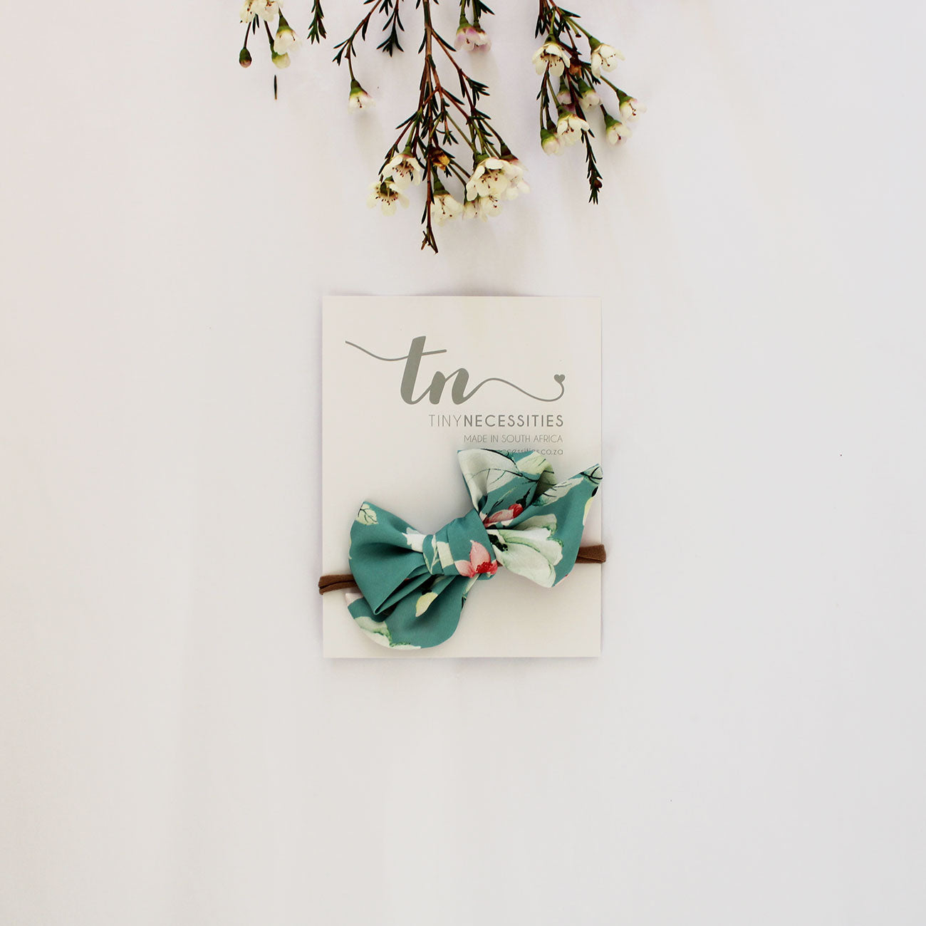 Sage Floral Nylon Headband