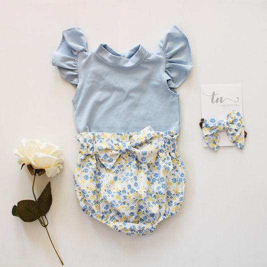The Fields Bloomer with bow (onesie + accessories sold separately) limited edition