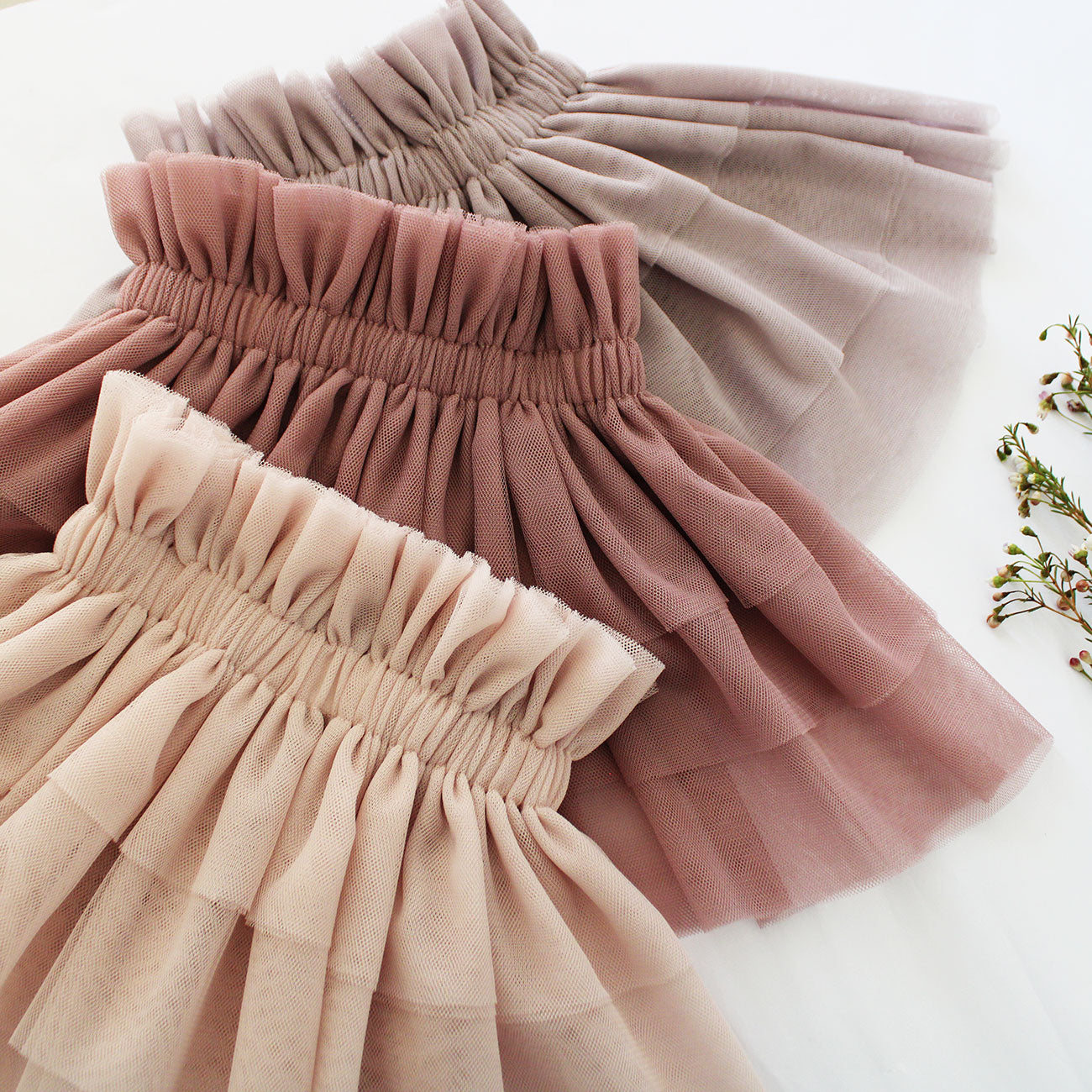 Gathered Tutu Skirt - Plum