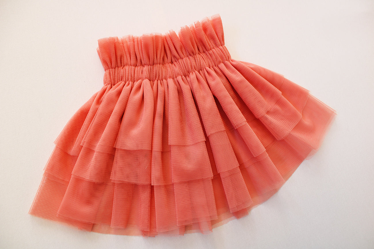 Gathered Tutu Skirt - Watermelon