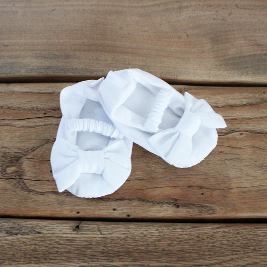 Soft Sole Shoes - White Linen