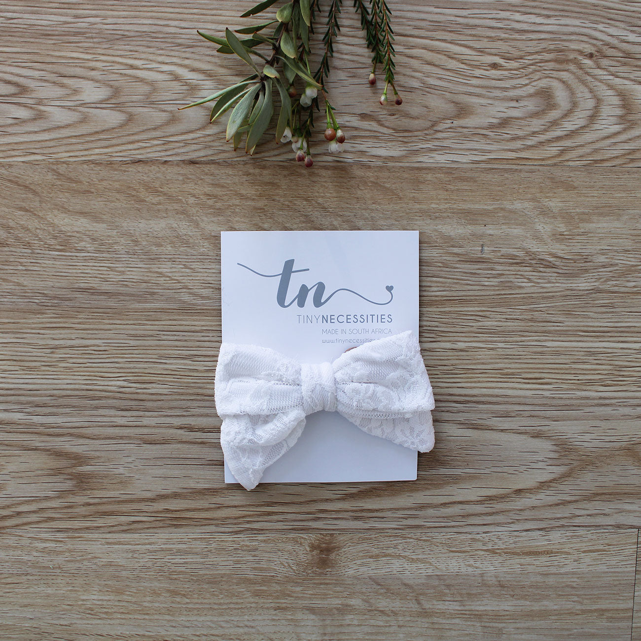 Lace Nylon Headband - White