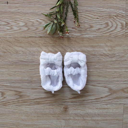 Lace Soft Sole Shoes - White