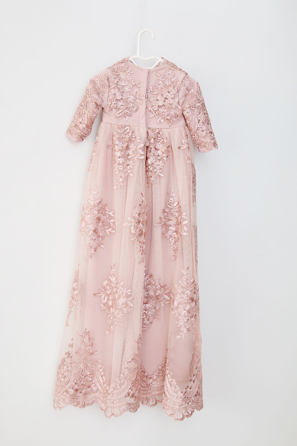 Xanette Dusty Pink Lace Christening Dress (only on pre order)