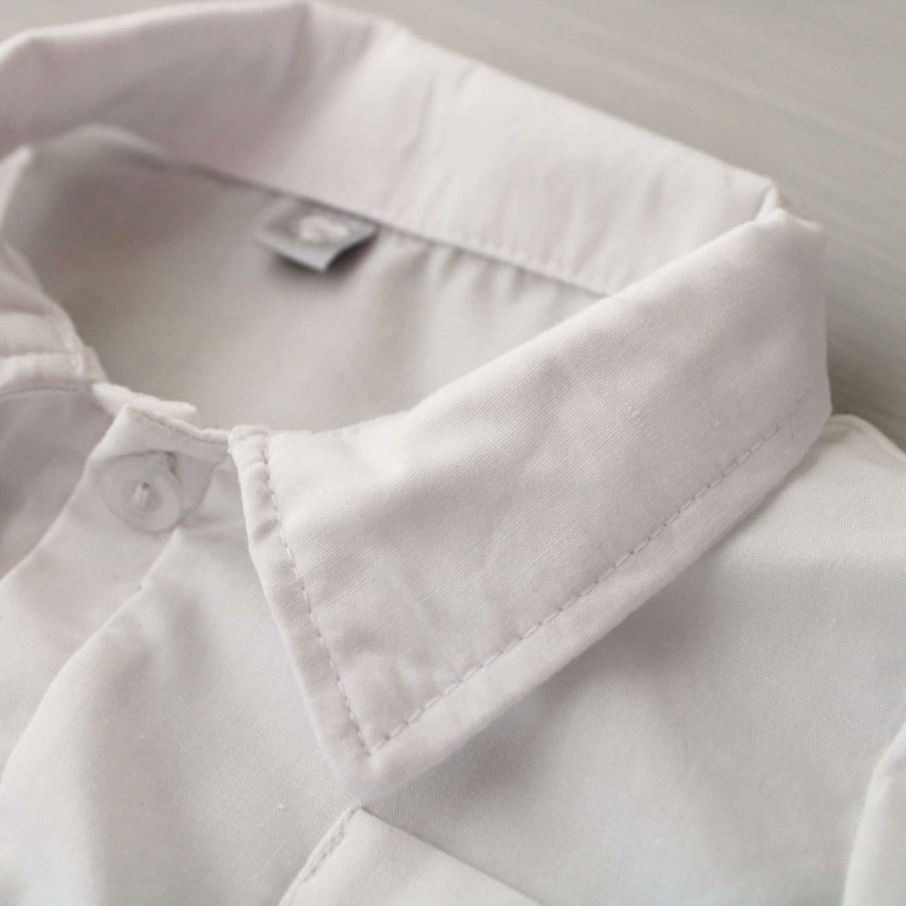 White Collared Onesie - long sleeves