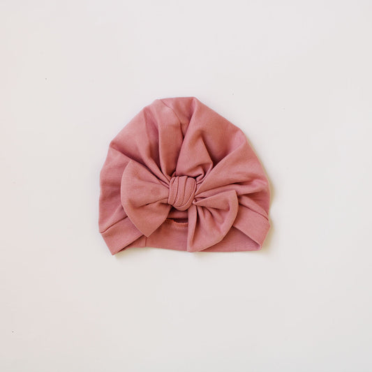 Bow Turban - Rose Pink