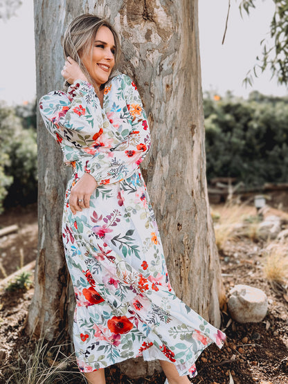 Womens Long Sleeve Maxi Tier Dress - The Daughter's Hymn (limited edition)