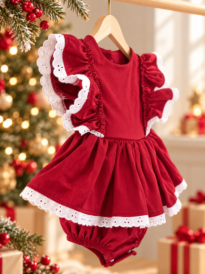 Mistletoe Christmas Romper (headband sold separately)
