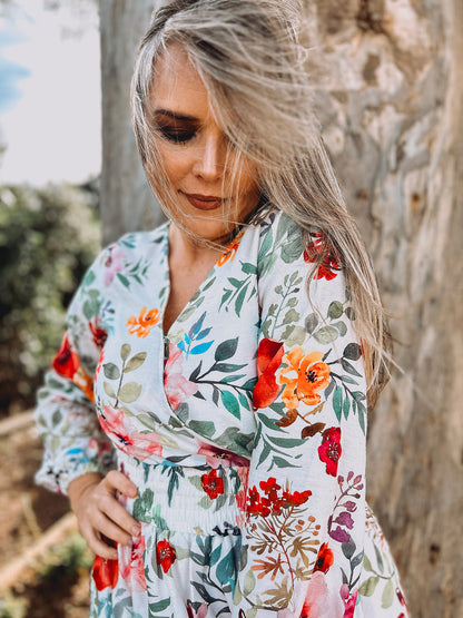 Womens Long Sleeve Maxi Tier Dress - The Daughter's Hymn (limited edition)