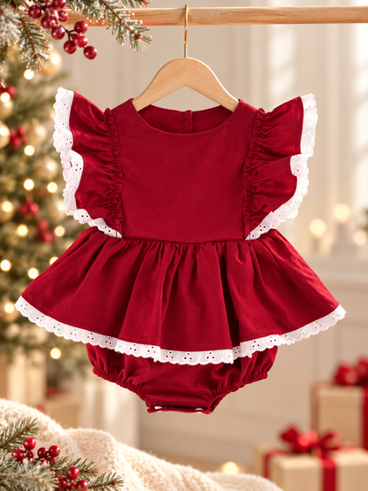 Mistletoe Christmas Romper (headband sold separately)