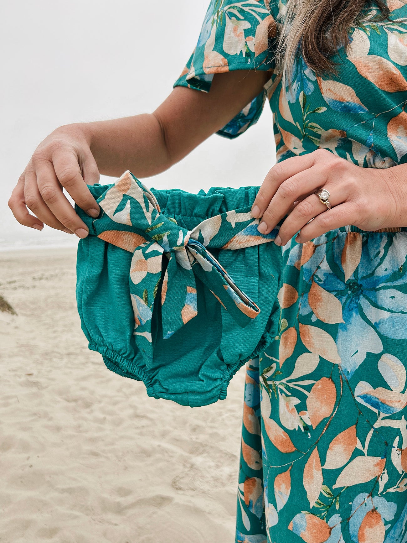 Womens Short sleeve Maxi Tier Dress - Ocean Reef (limited edition)