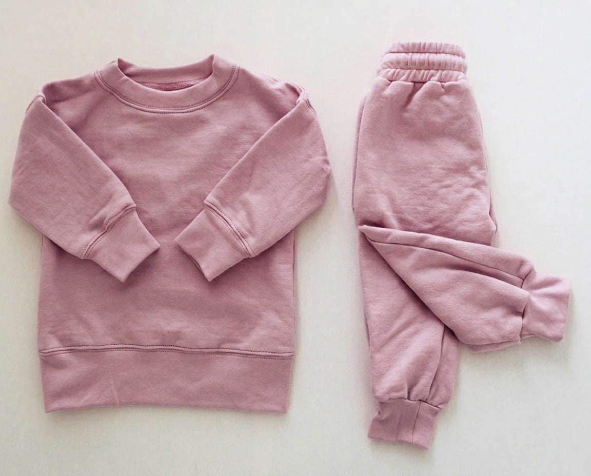 Kids Fleece Sweetpakkie - Dusty Pink (sold as a set)