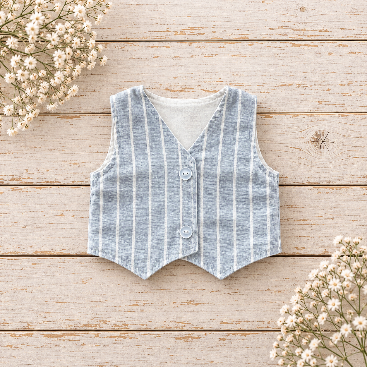 Reversible Waistcoat - Resort Blue/White (matching items sold separately)