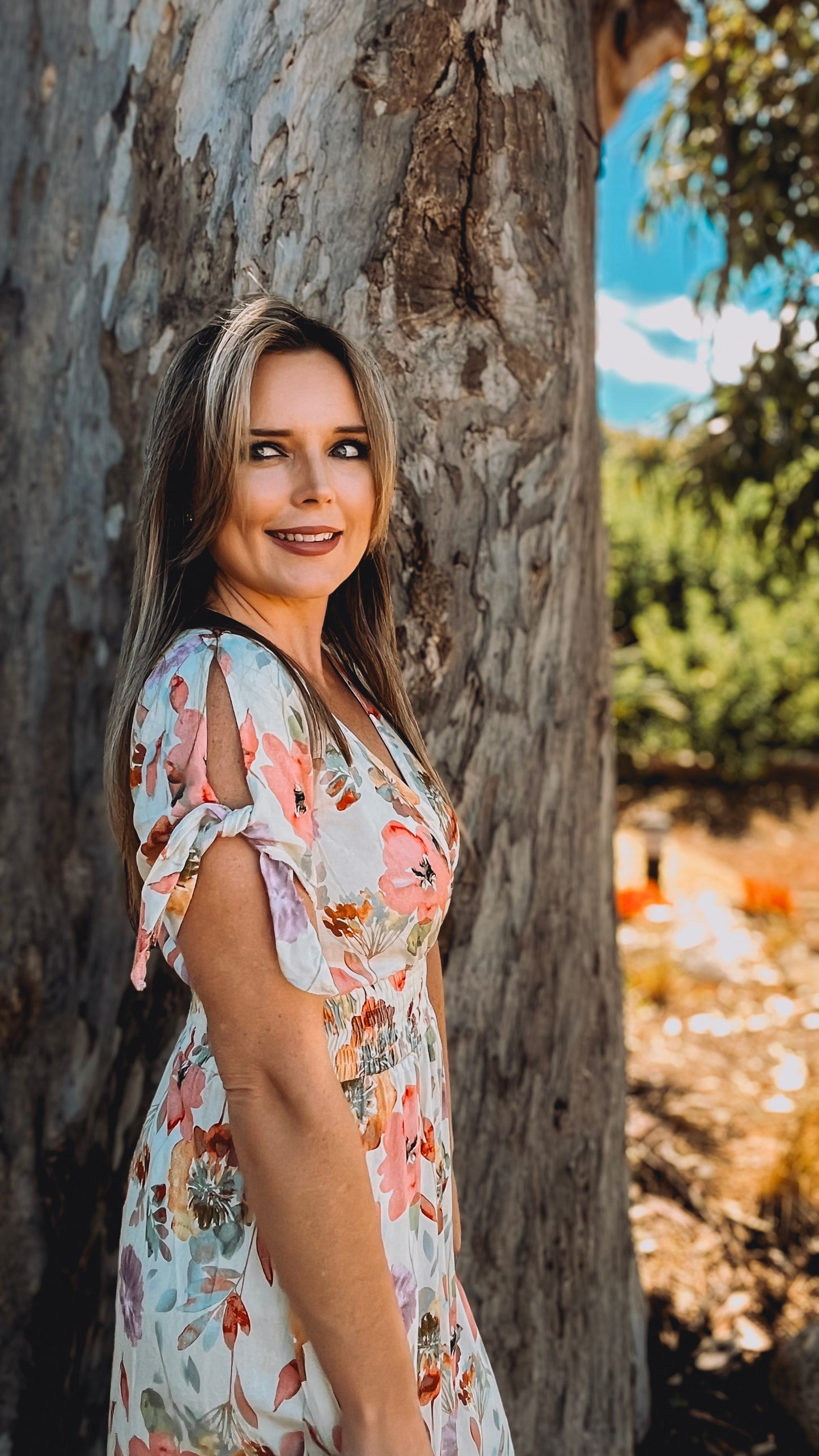 Womens Knotted Short sleeve Maxi Tier Dress - Hadassah